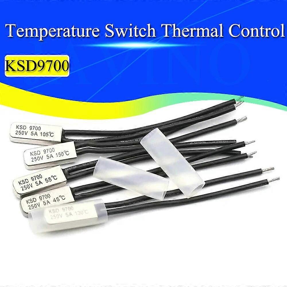 KSD9700 250V 5A 40~105 stupňový bimetalový diskový teplotní spínač Normální uzavřený termostat Tepelná ochrana