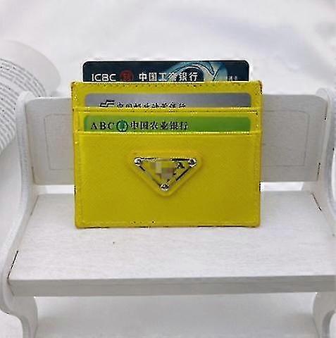 Ανδρική και γυναικεία θήκη κάρτας από δέρμα πολυουρεθάνης γενικής χρήσης Πορτοφόλι κάρτας Prada 4 στρώσεων εξαιρετικά λεπτή θήκη καρτών