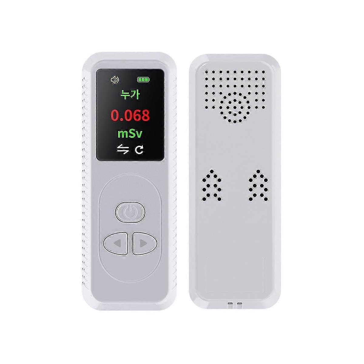 Geiger Counter Nuclear Radiation Detector Personal Dosimeter X-rays Detector Radioactive Tester Alarm-white