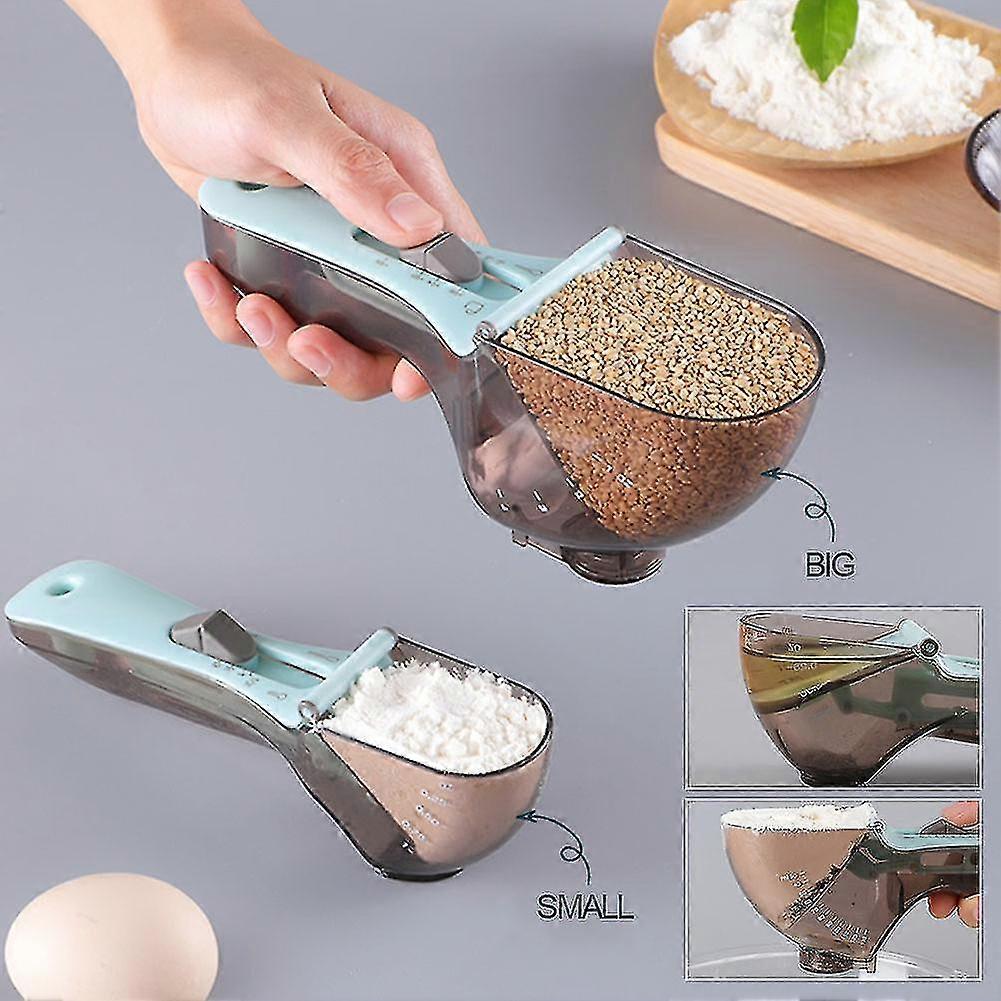 30/130ml Adjustable Measuring Spoons With Scale Plastic Measuring Scoops Cups For Baking Accessories Kitchen Measuring Tools_k