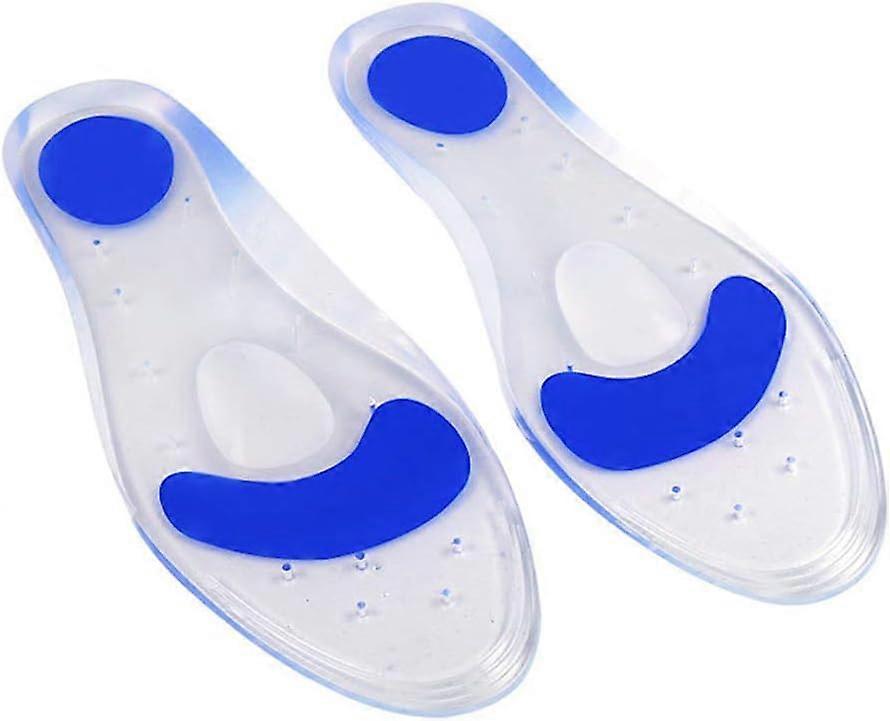 Insoles Silicone Gel Arch Support Orthotic Shoe Insert - Relieve Plantar Fasciitis Pain Release Heel Bone Spur Calluses and Corns Massage Heels and Me