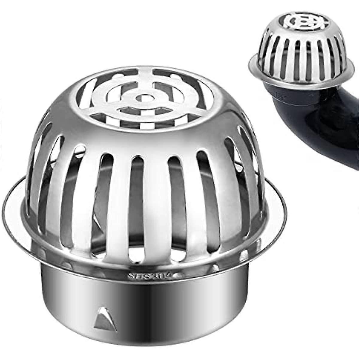 Stainless Steel Roof Gutter Balloon Guard Filters Keeps Gutter Downpipes Clear of Blockages from Leaves and Other Debris
