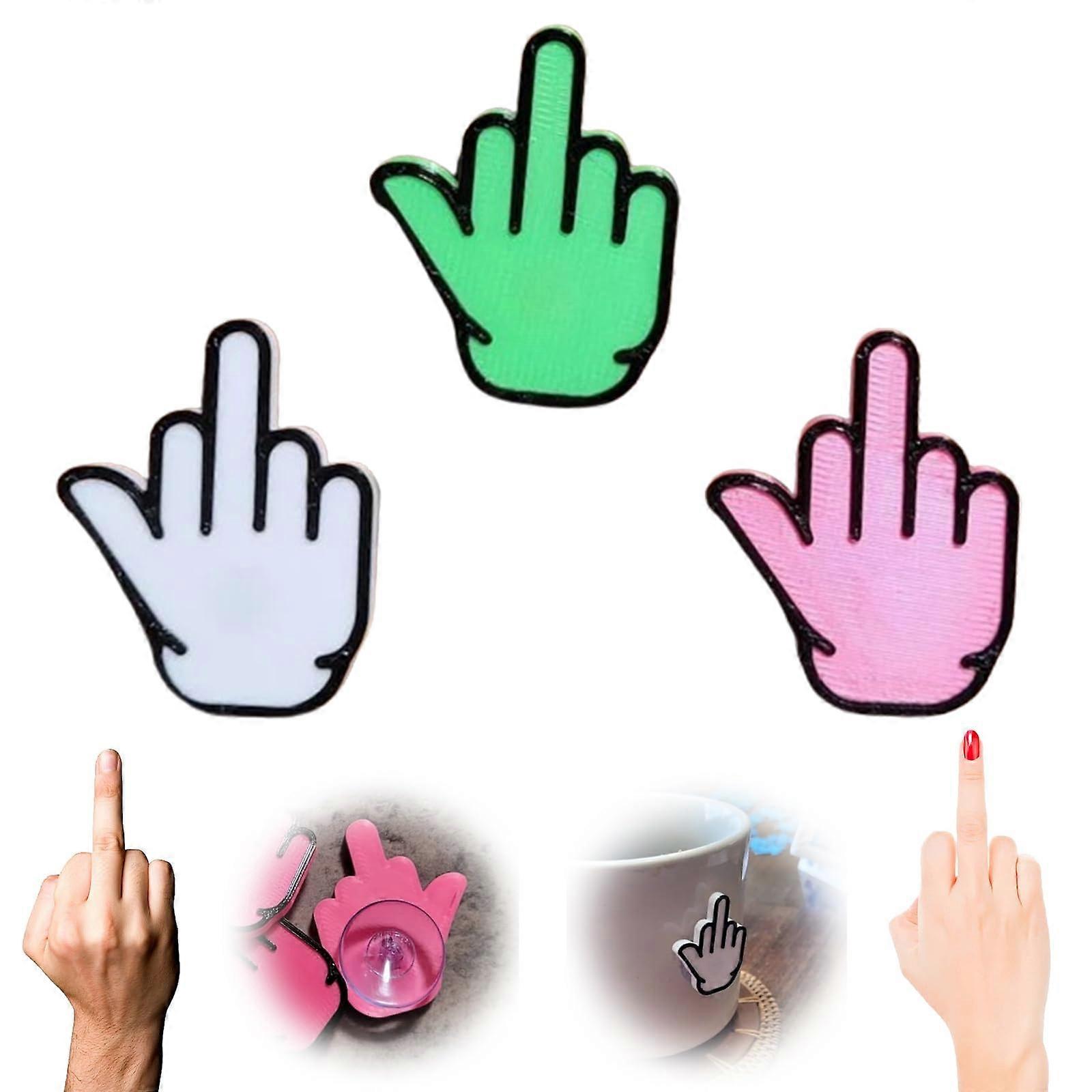 Mittelfinger-Saugnapf, Spaß-Saugnapf-Mittelfinger-Dekor, Auto-Saugnapf-Mittelfinger, Bildschirm-Saugnapf-Mittelfinger -GSLA