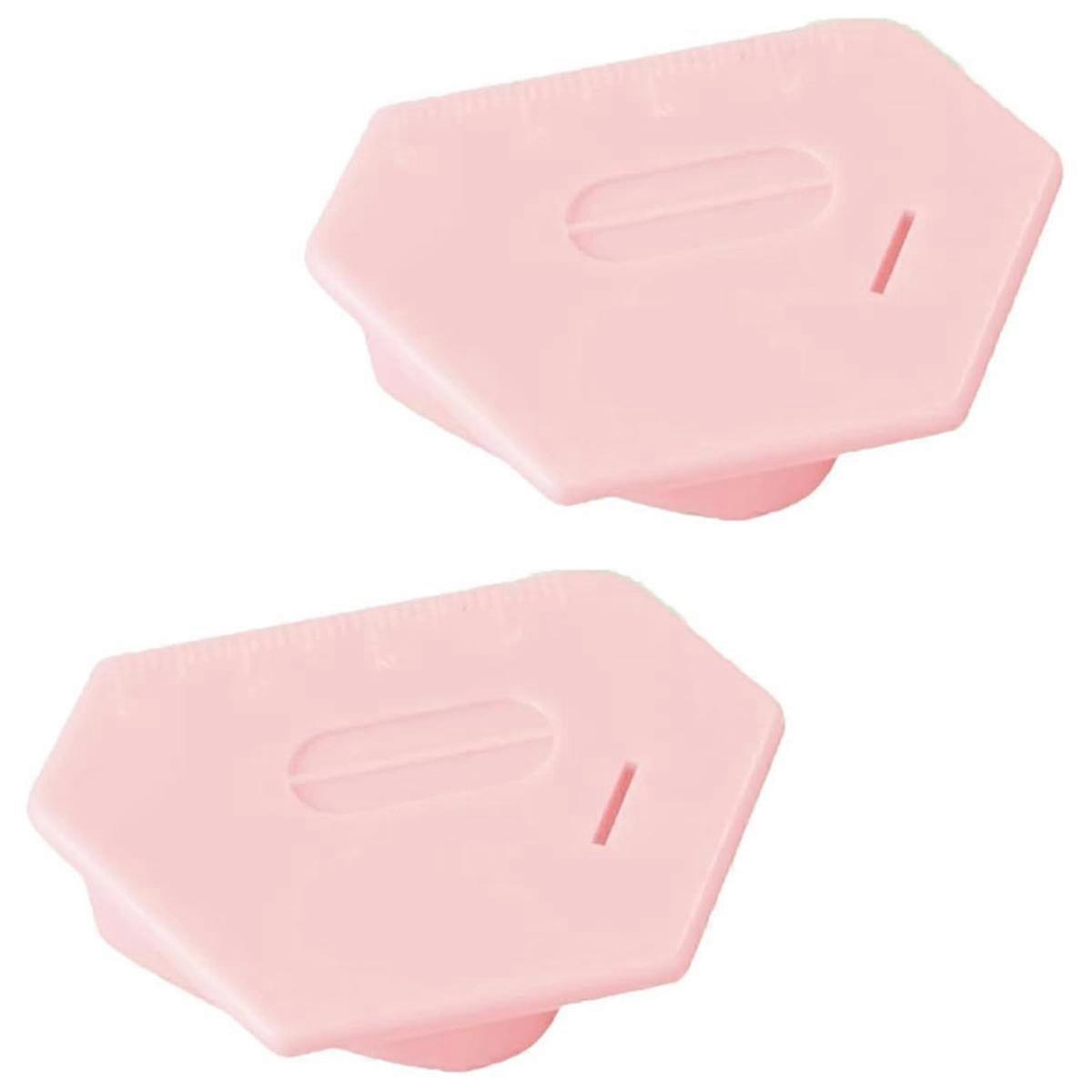 Magnetic Seam Guide for Sewing Machine, Polygonal Multifucntional Seam Guide Hemmer Guide with Scale Pink 2PCS