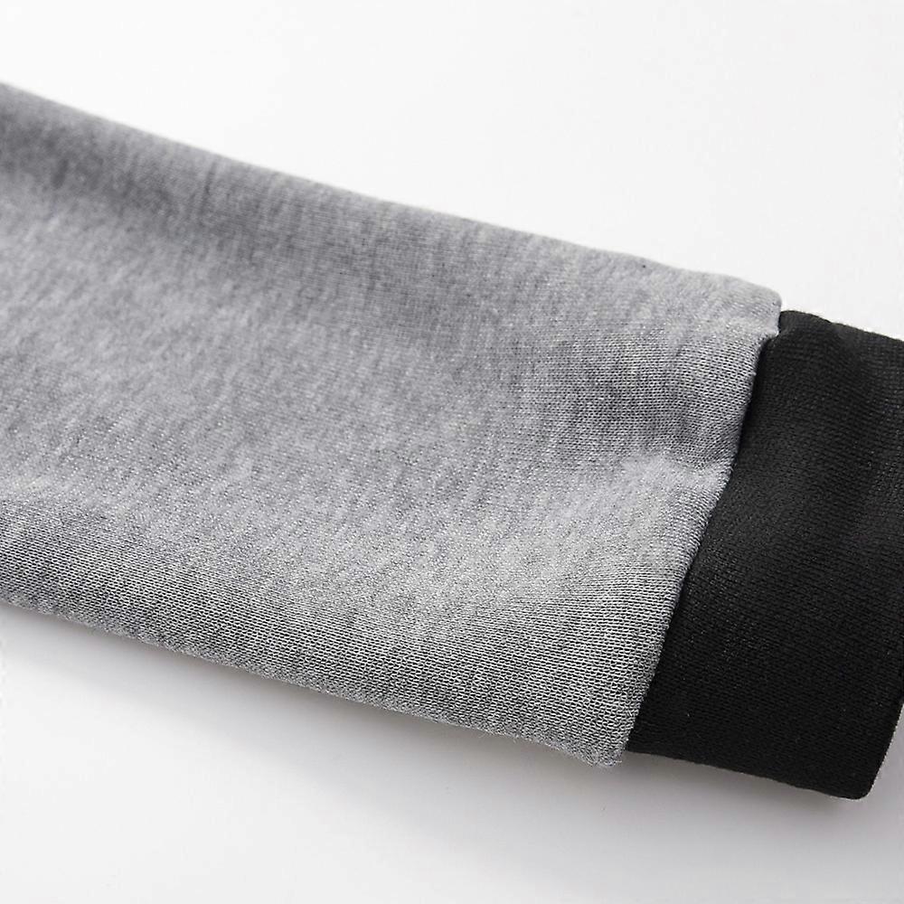 Dames Sweatshirt Patchwork Hooded Long Sleeve Quadruple-Button Top Jacket