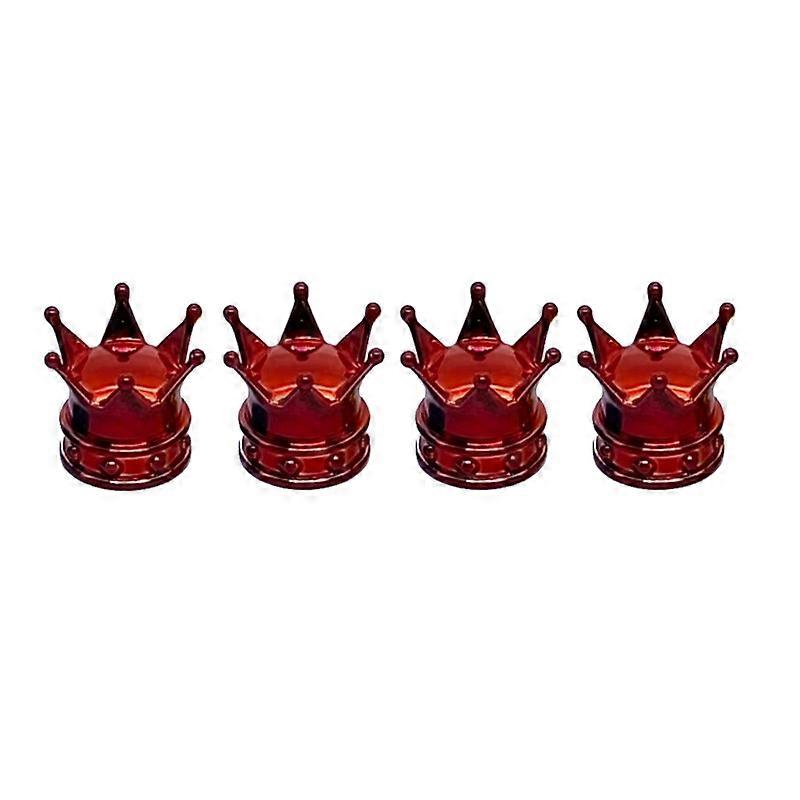 4pcs Crown Car Wheel Tire Valve Caps: Add a Touch of Bling to Your Car or Motorcycle!