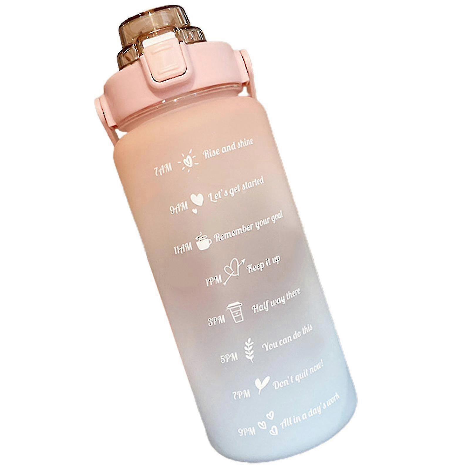 Sports Bottle With Time 2000ml Graduated Bottle With Flip Top