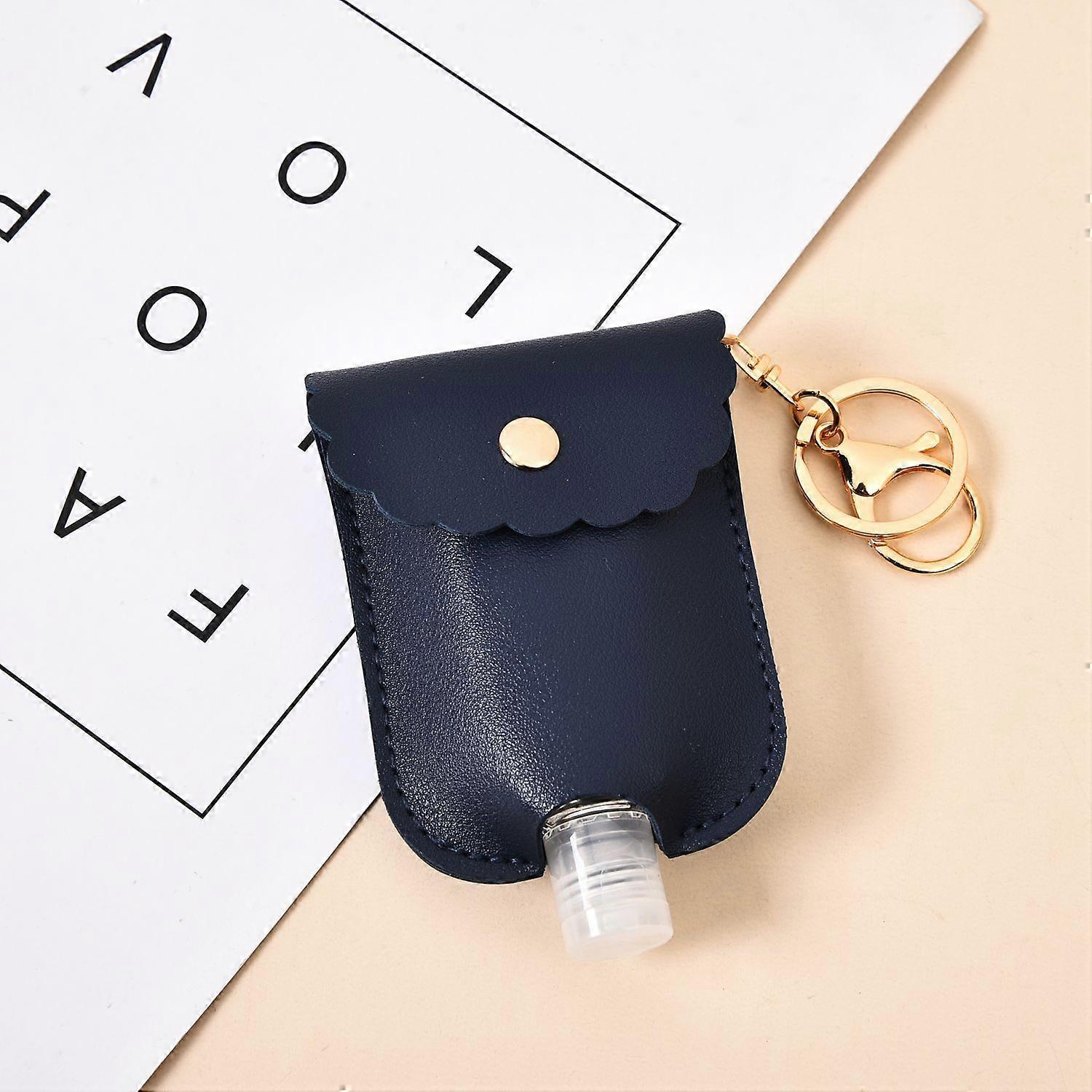Portable Sanitizer Hand Sanitizer Key Ring Leather Case