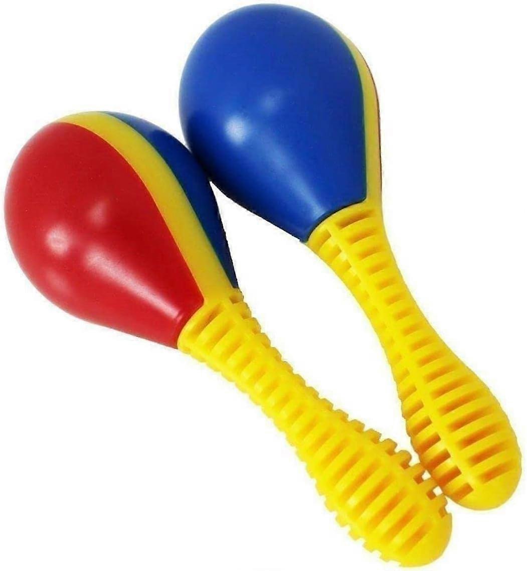 Small Hands Plastic Maracas, Red/Blue, 1Pair