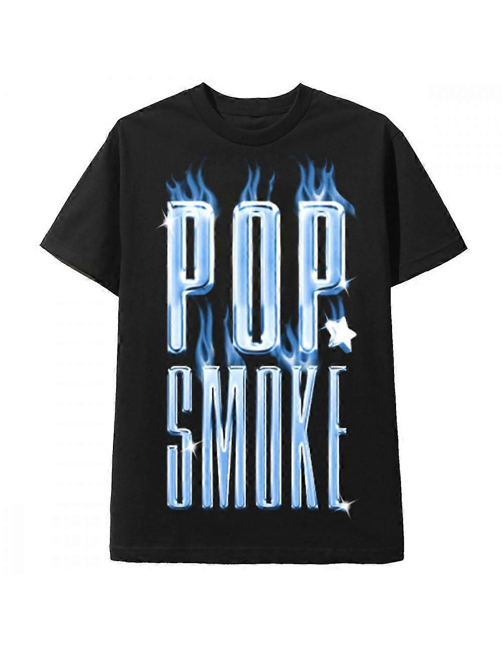 Camicia pop smoke flame logo nero tee