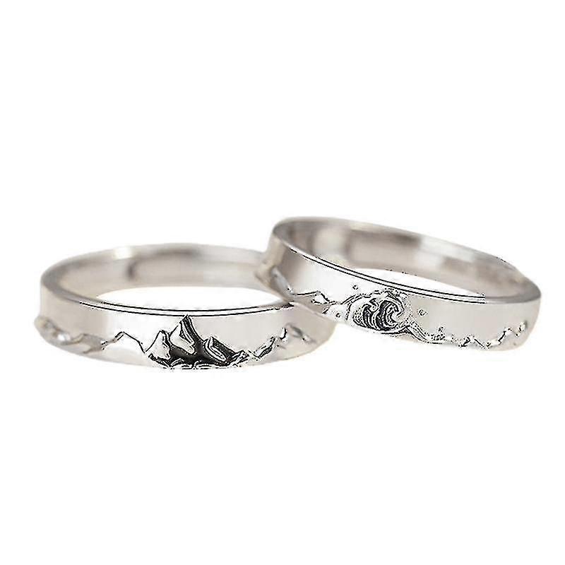 She Him Set Rings Mountain Sea Declaration Promise Ring Valentines Day Gift