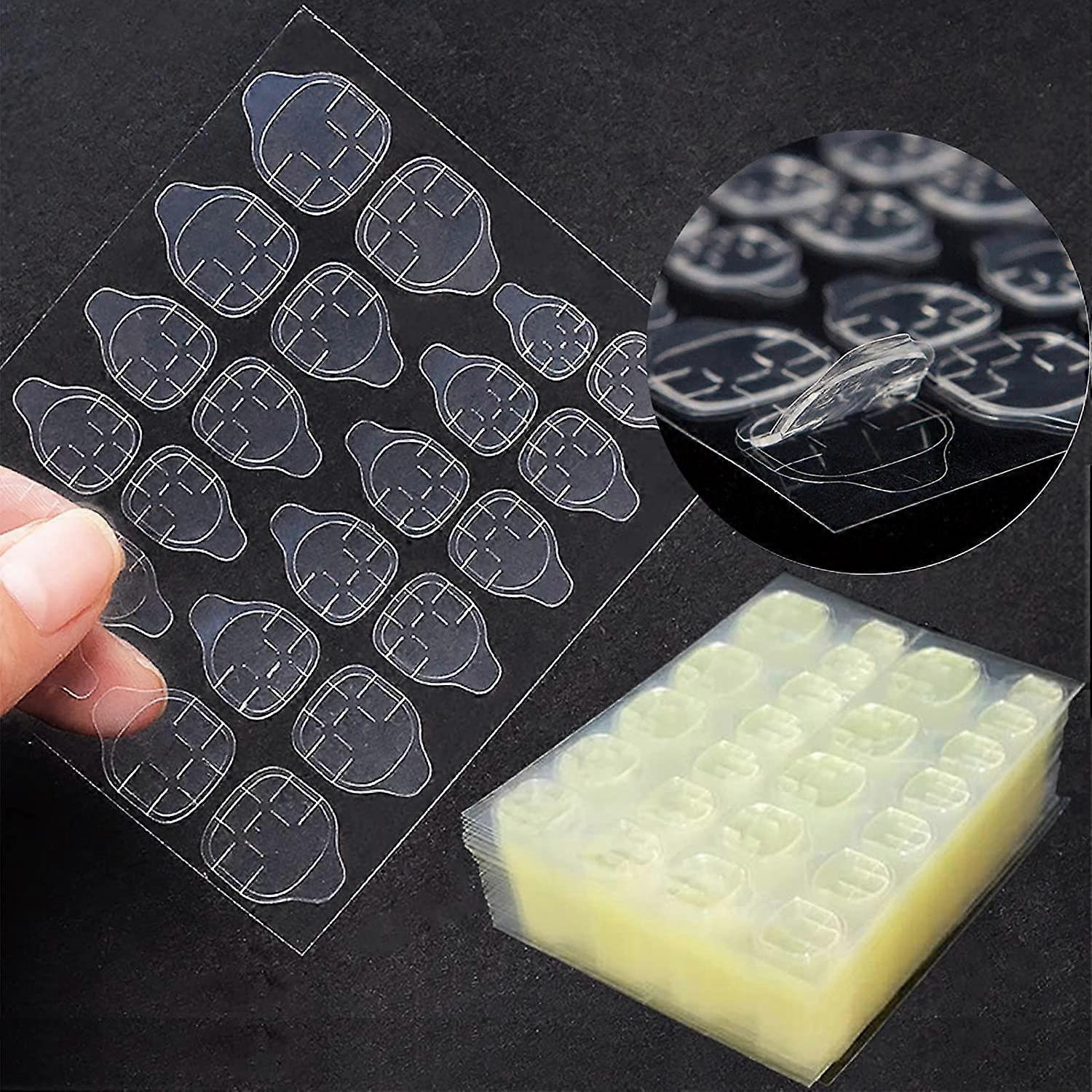 Nagelklebe-Tabs für Press-On-Nagel, doppelseitige Jelly-Nagelkleber, Press-On-Nägel Klebe-Tabs Nagelkleber-Aufkleber für DIY-Maniküre - 0,5/0,35 mm