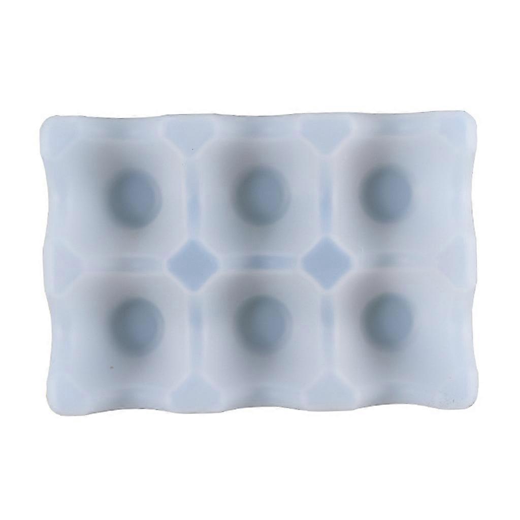 6-compartment Egg Storage Silicone Mold Egg Grid Egg Storage Decoration