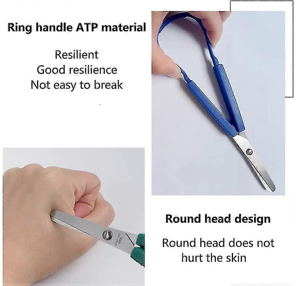 Pack Of 3 Loop Scissors Self-opening Afety Scissors For Children And ...