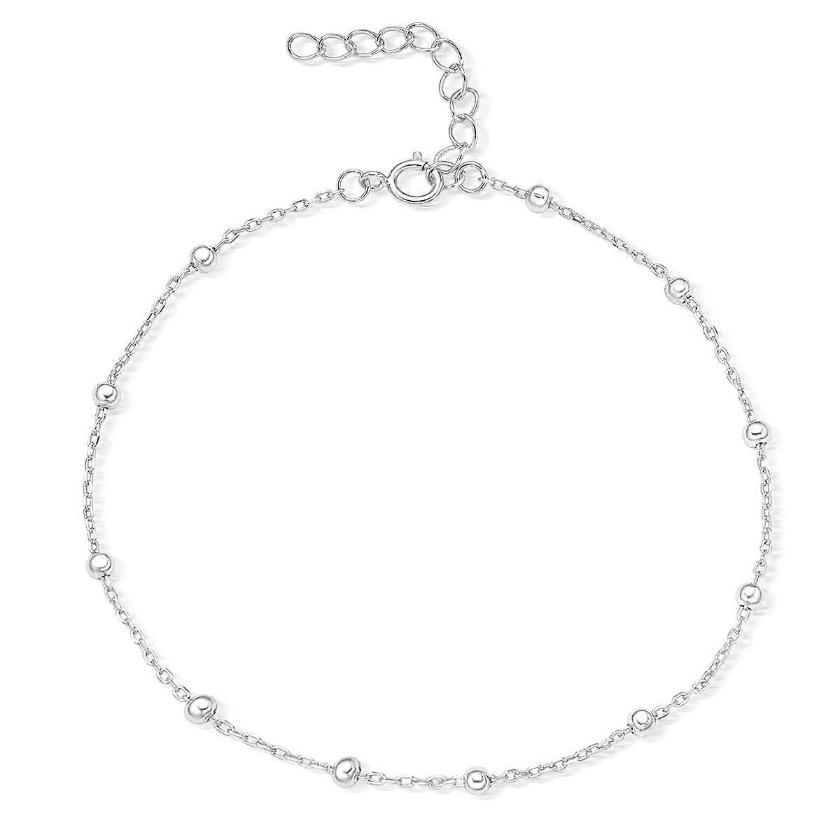 Sterling Silver Adjustable Anklet - Flexible Fit