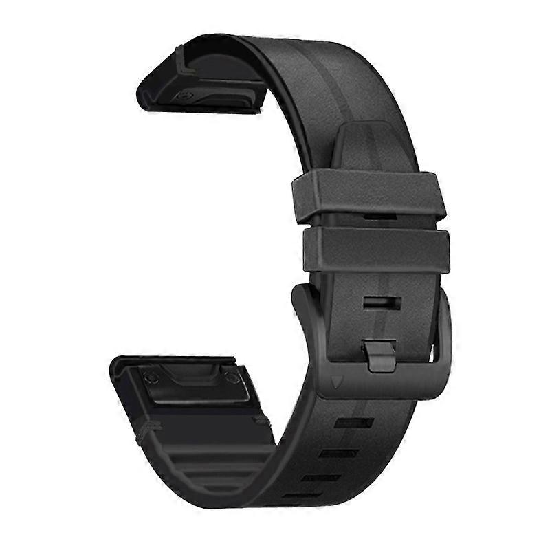 Silicone + Leather Watchband For Garmin Fenix 7