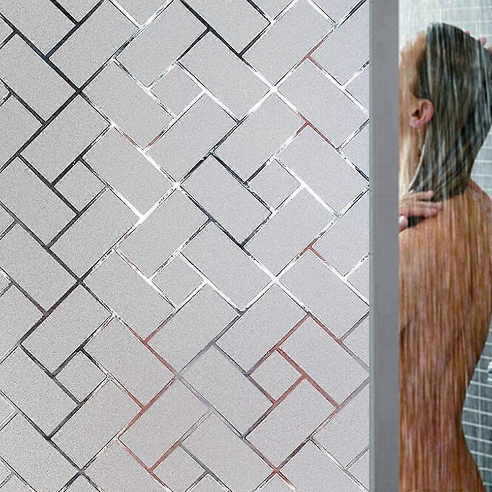 Privacy Window Films Self Adhesive Frosted Window Stickers Privacy Window Film Insulated Removable Electrostatic Glass Film Without Glue 60*400cm(C)