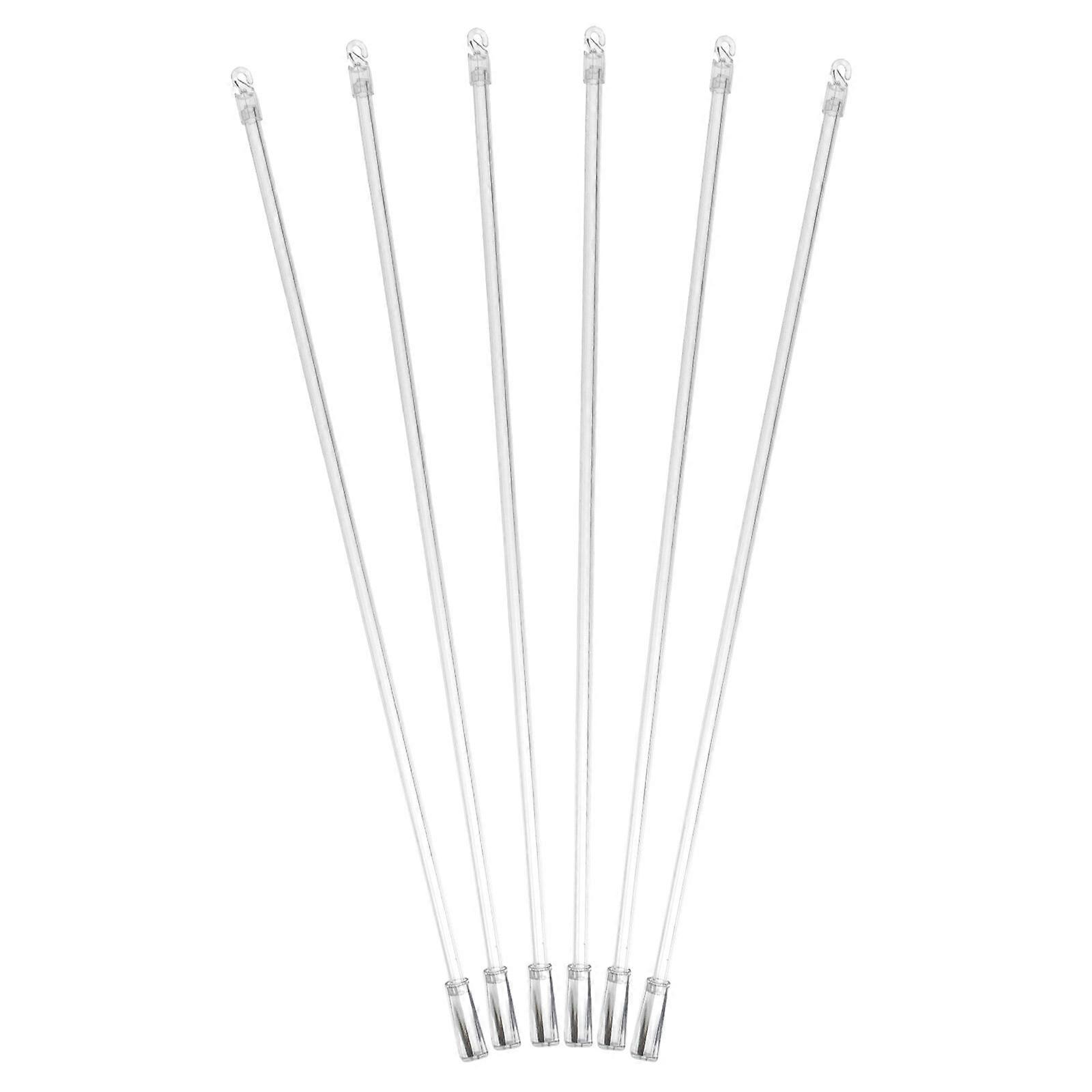 6Pcs Venetian Blinds Pulling Rod Transparent Curtain Vertical Wand Accessory