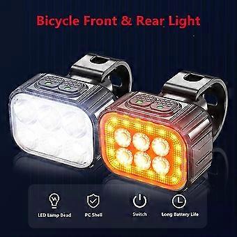 Q6/q4/q3 Bicycle Light Front & Rear Lights Rechargeable Led Bike Lamp Front Lighting