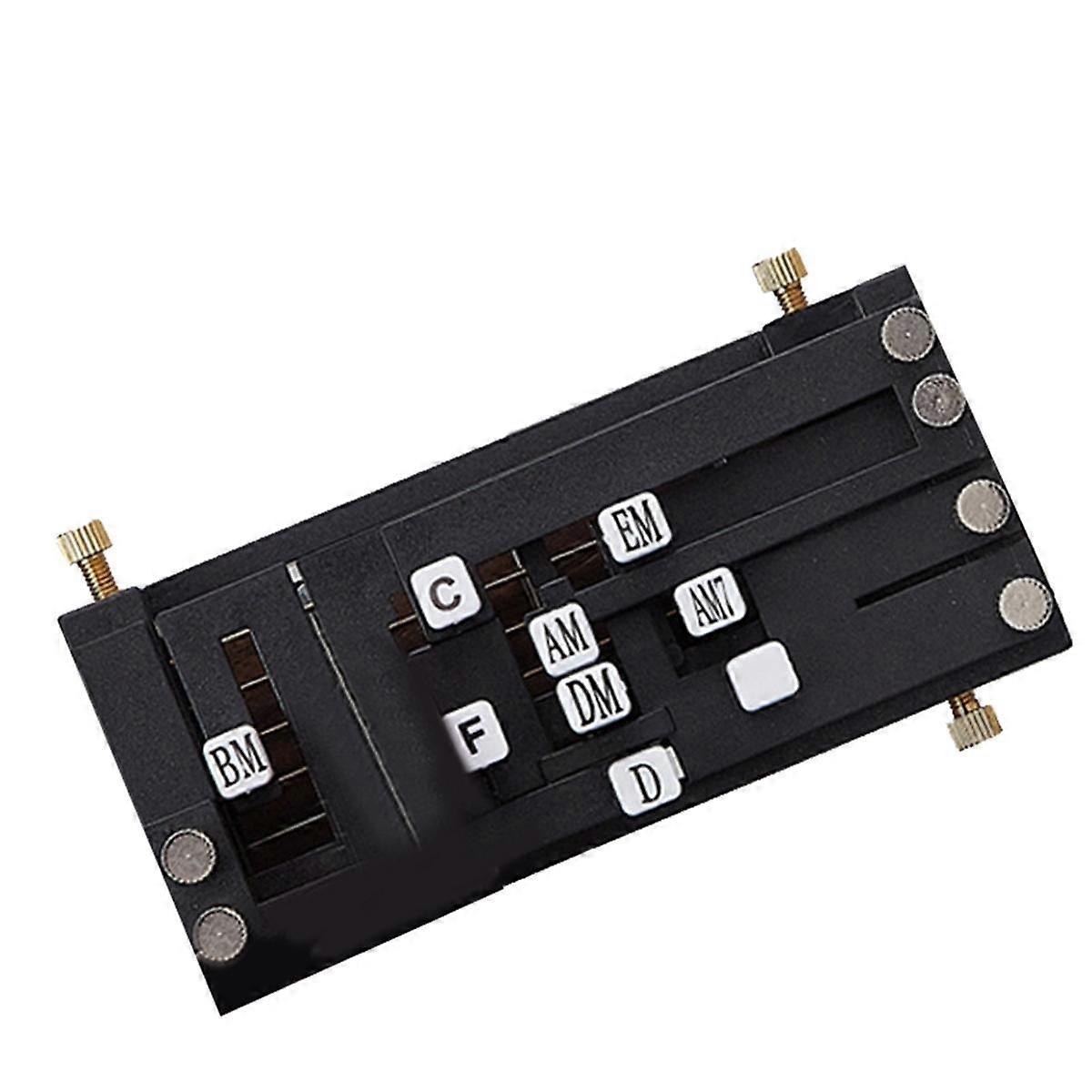 Gitarr Folk Klassisk Ackordassistent Enknapps Ackordenhet Knapp Tangenttryckning Automatisk Assist för Barn Nybörjare Svart