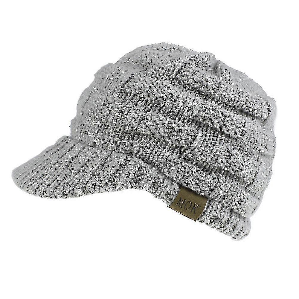 Beanie Tail Winter Warm Knit Messy High Bun Ponytail Hats Visor Beanie Cap Tw