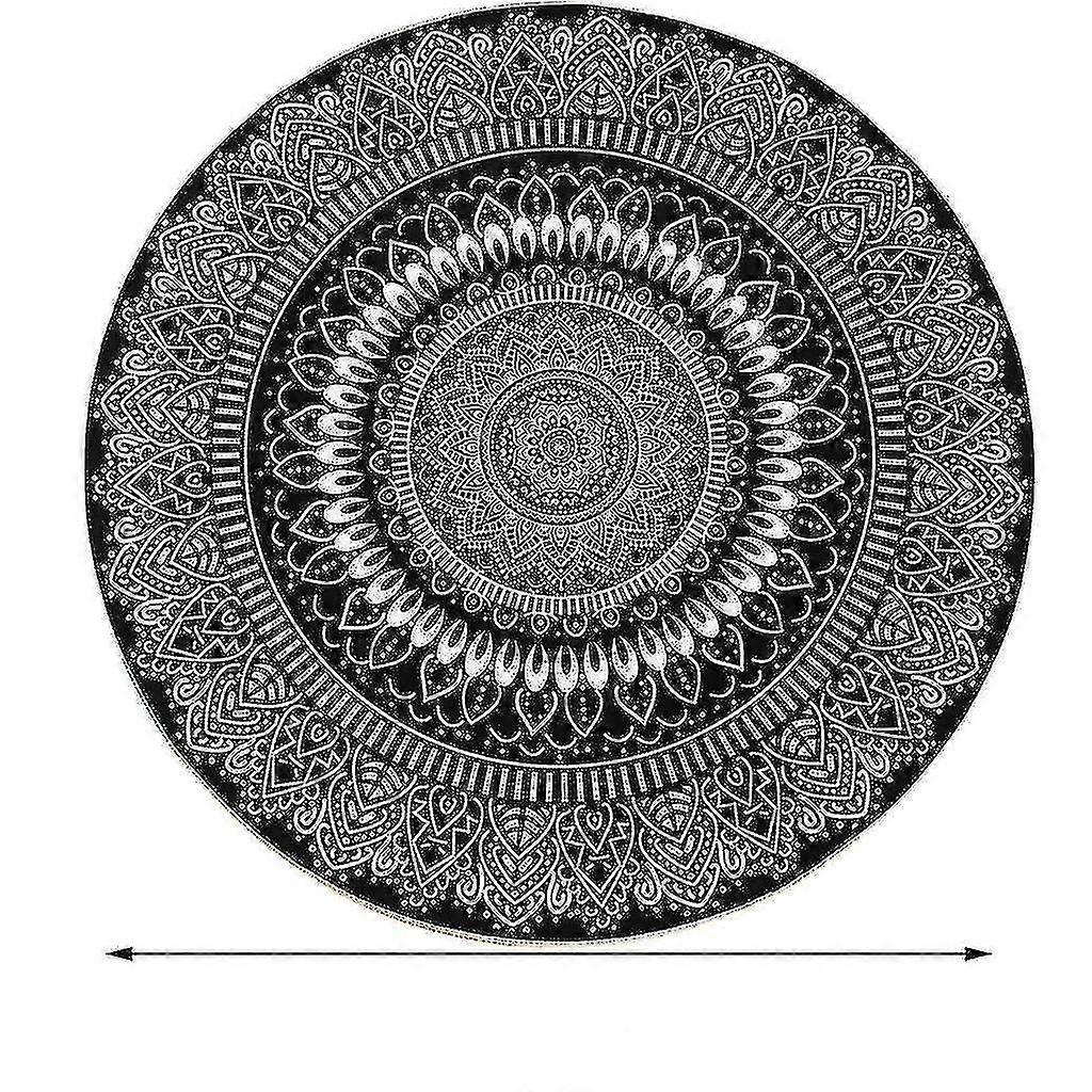 Tlmccf Mandala Flower Round Carpet