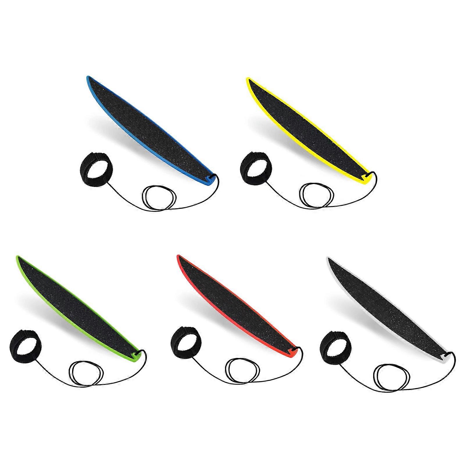 Finger Surfboard for Wind and Mini Longboard Bundle with Finger Leash, and Grip Tape