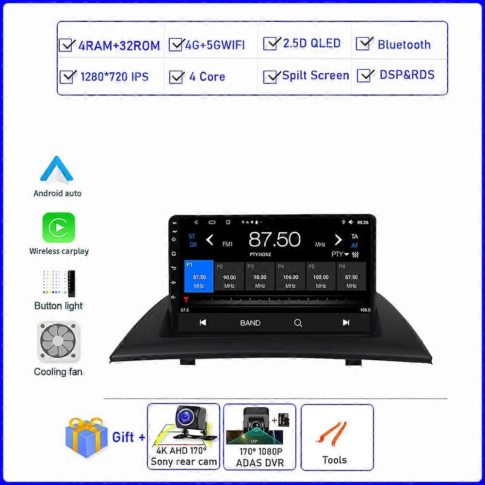 Android 12 For BMW X3 E83 2003 - 2010 Car Radio Multimedia Video Player Navigation GPS DSP 4G Wifi 360 Cam BT 5.0 Carplay Auto