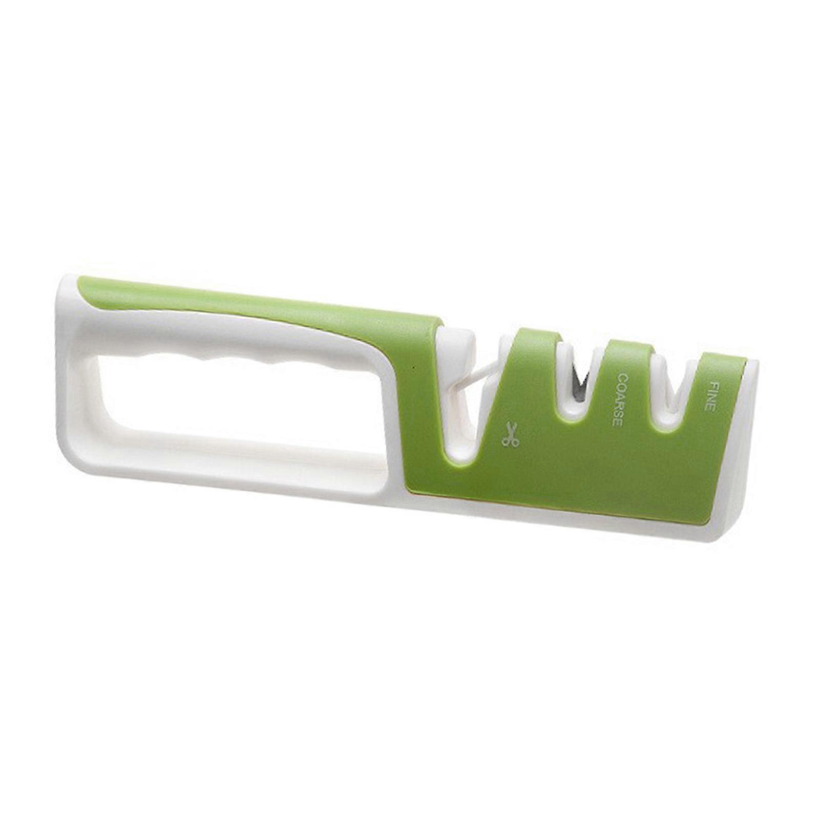 Cutter Sharpener 3-Stage Quick Sharpening Non-slip Base Portable Multifunction Scissor Sharpener Whetstone Kitchen Supplies Jikaix