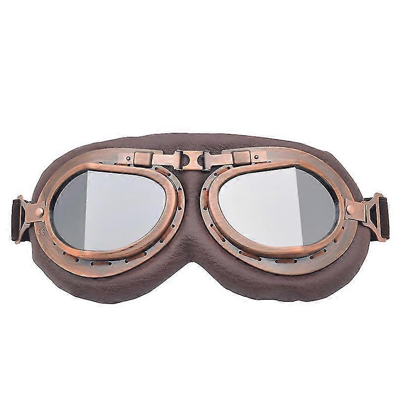 Motorcycle Riding Goggles Retro Classic Glasses Windshield(transparent)