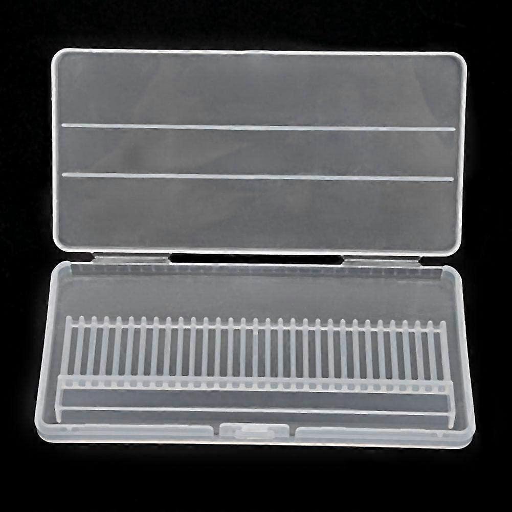 Nail Drill Bits Holder, 30 Holes Storage Box Manicure Drill Bits Container Holder Dis