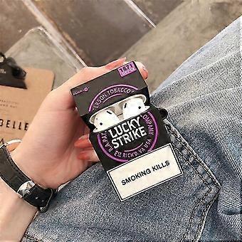 3d Lucky Strike Cigarette Boxes Silicone Soft Case For Airpods 1/2 Wireless  Bluetooth Earphone Charging Box Case For Airpods Pro