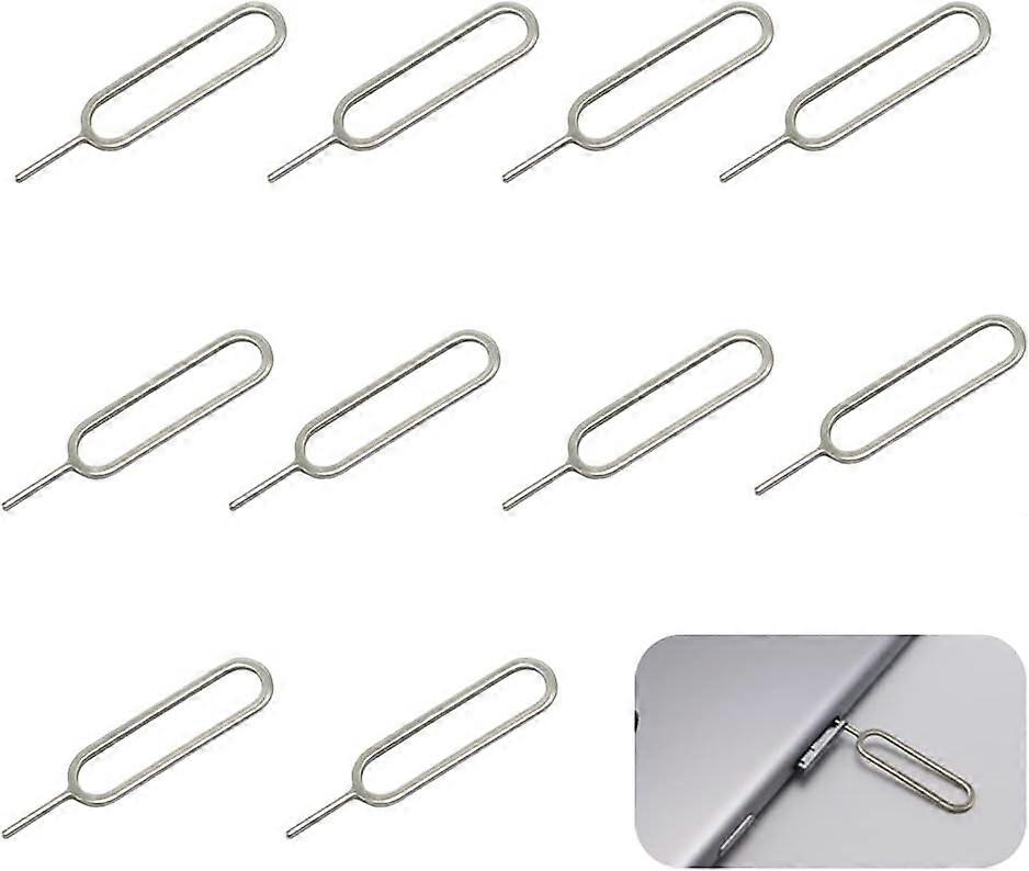10Pcs SIM Card Removal Openning Tool, Tray Eject Pins Needle Opener, Universal Sim Ejector Tool for iPhone, HTC, Samsung Galaxy, Smartphone