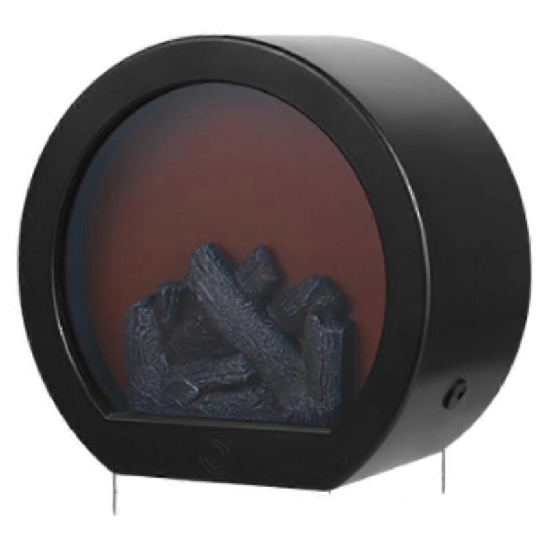 Simulation fireplace creative small ornaments handicraft candlestick simulation decoration LED charcoal flame wind lamp