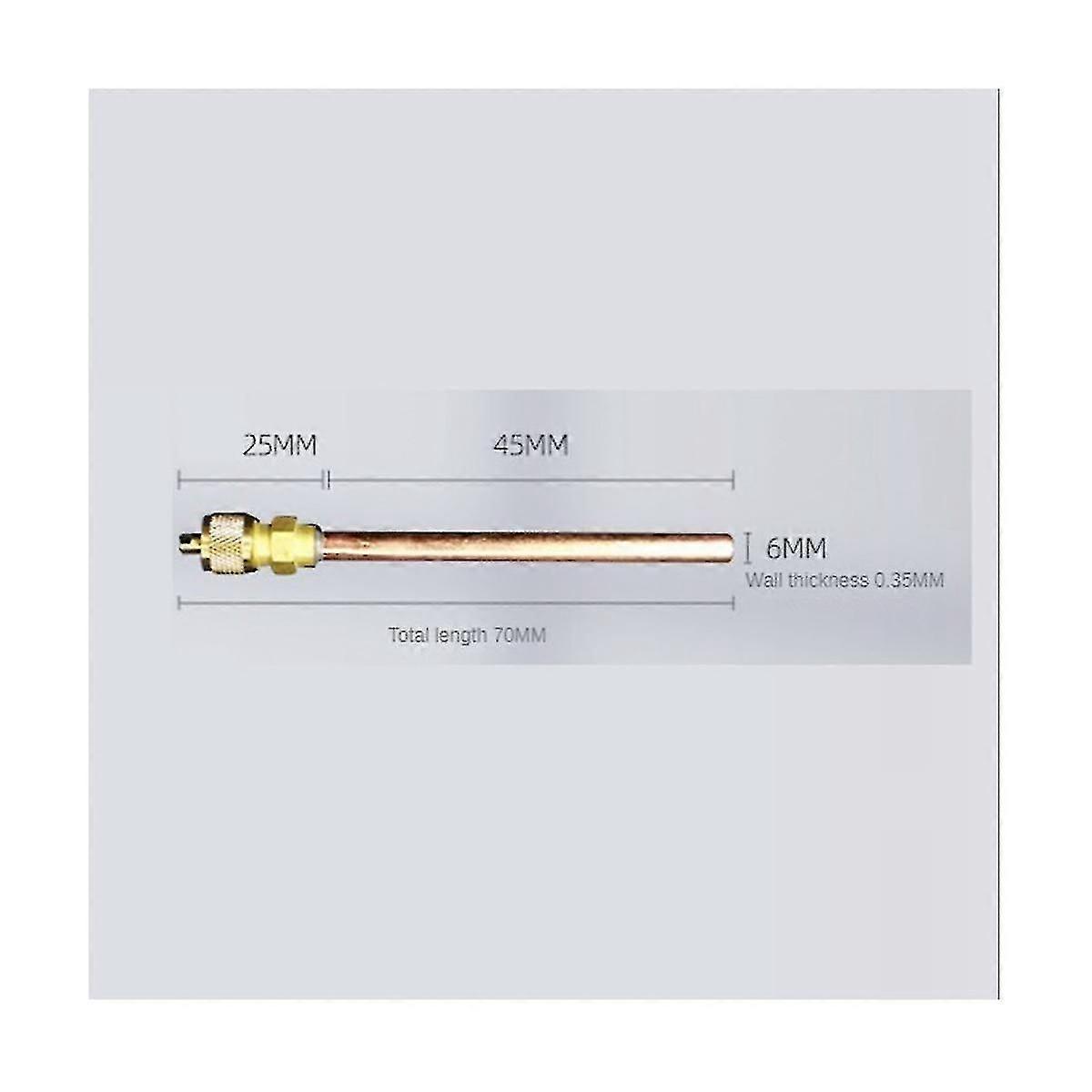 10pcs válvula de acesso 1/4 polegadas sae 1/4 polegadas od 2.755 polegadas haste forte núcleo ac ar condicionado refrigerar