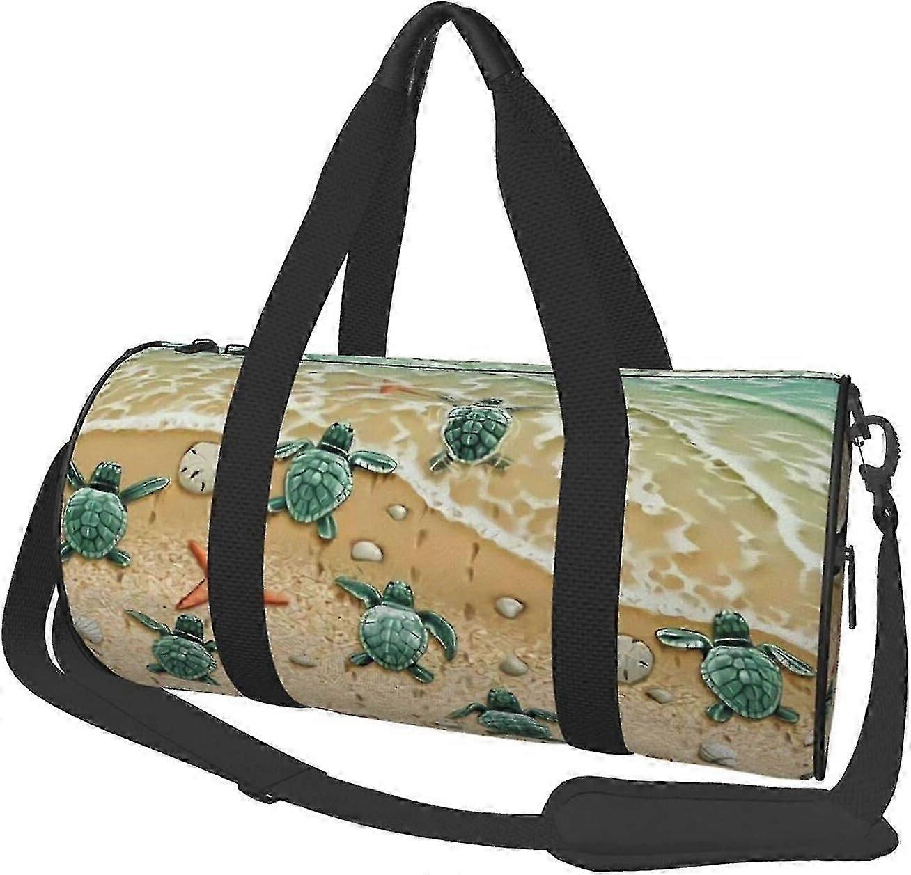 ビーチのウミガメ旅行ダッフルバッグジムスポーツ荷物大型旅行トートバッグ一晩の週末のバッグ男性と女性のためのBd009660