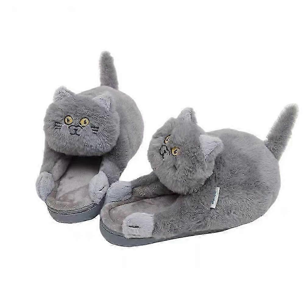 Blue Cat Håll varma vintertofflor Unisex vintervärmande tofflor för sovrum vardagsrum