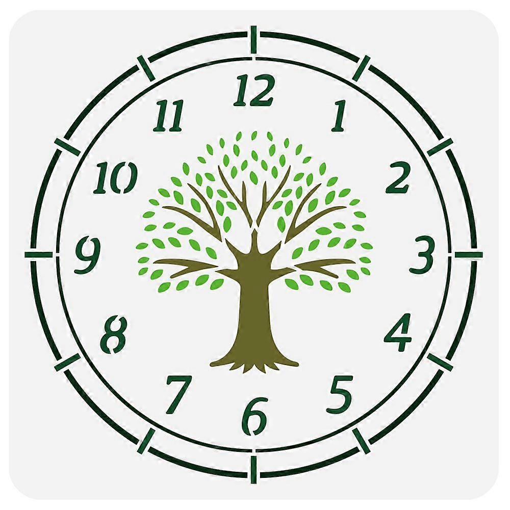 1pc PET Hollow Out Drawing Painting Stencils for DIY Scrapbook Photo Album Clock 30x30cm