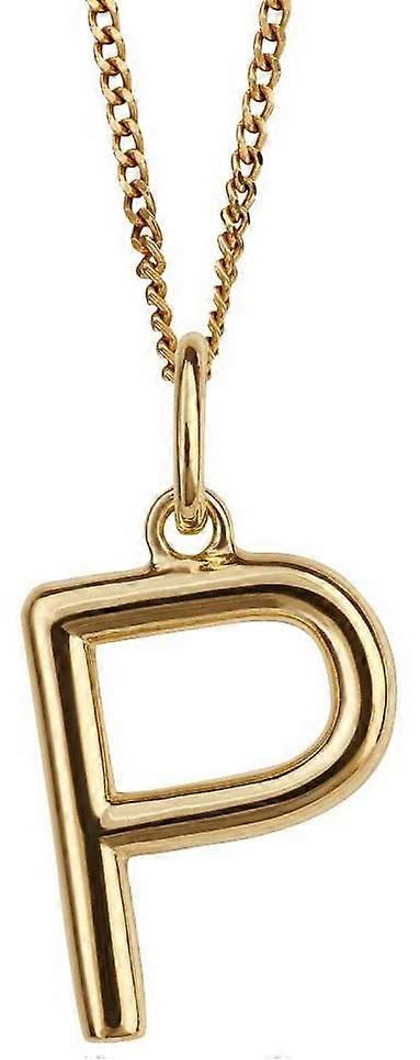 Beginnings P Initial Pendant - Gold