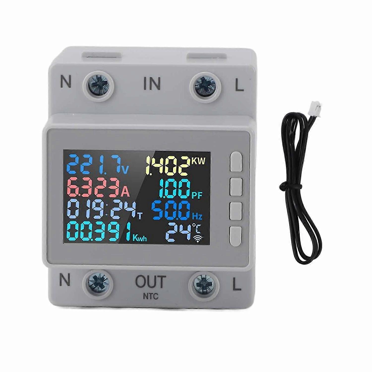 Guided Rail Voltage Current Meter Digital Display Multifunctional Electricity Tester Energy Meter 17