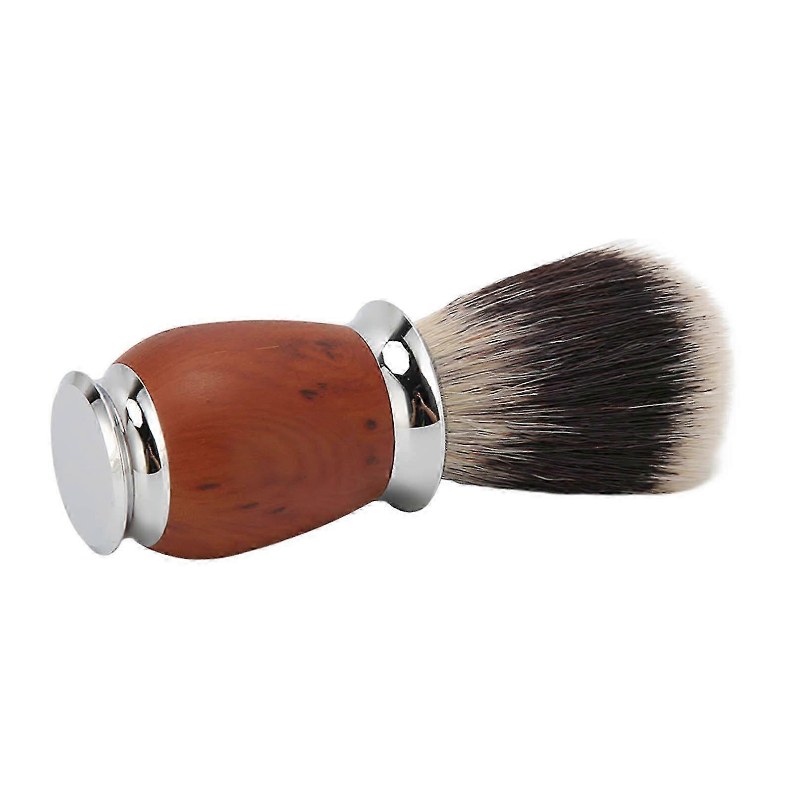 Nylon Shaving Brush with Wooden Handle Lightweight Soft Face Beard