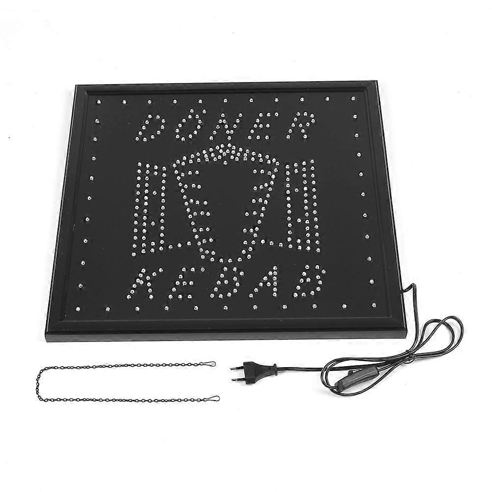 1pc Large Bright LED Shop Sign Board Neon Light Window Door Hang Sign DONER KEBAB