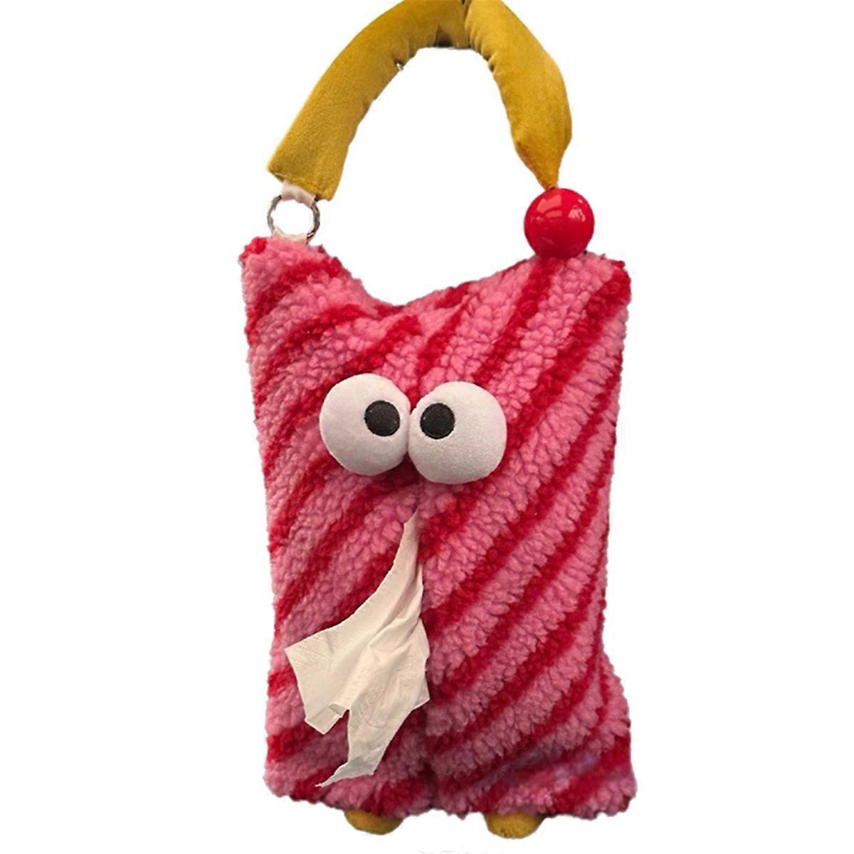 Cartoon Cute Tissue Box Car Tissue Box Girly Plush Drawer Household Tissue Bag Hanging Tissue Box A
