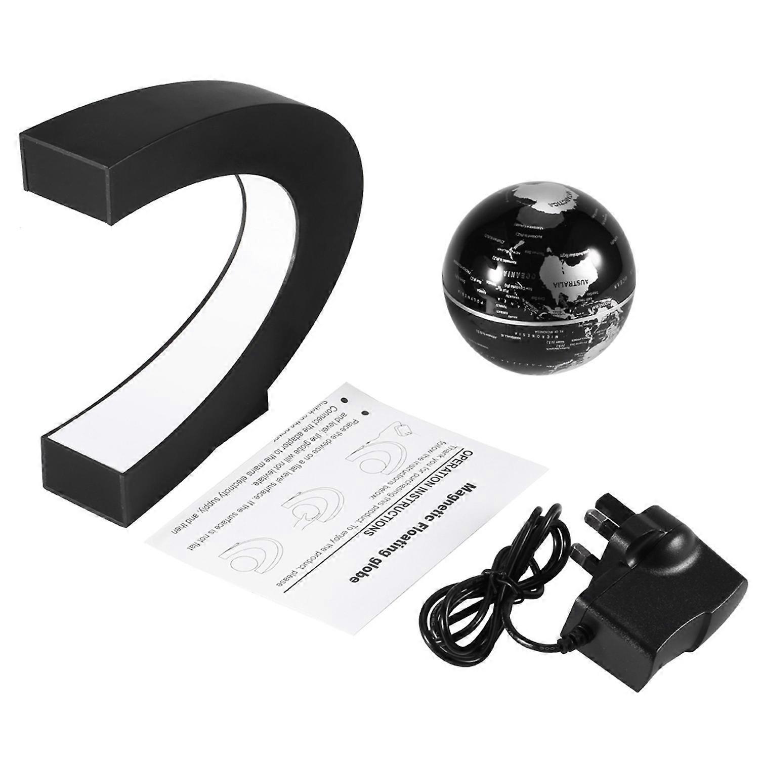 C Shape Floating Globe Levitation Floating Globe for Educational Desk Decor