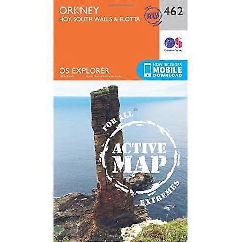 OS Explorer Map Active (462) Orkney - Hoy, South Walls and Flotta (OS Explorer Active Map)
