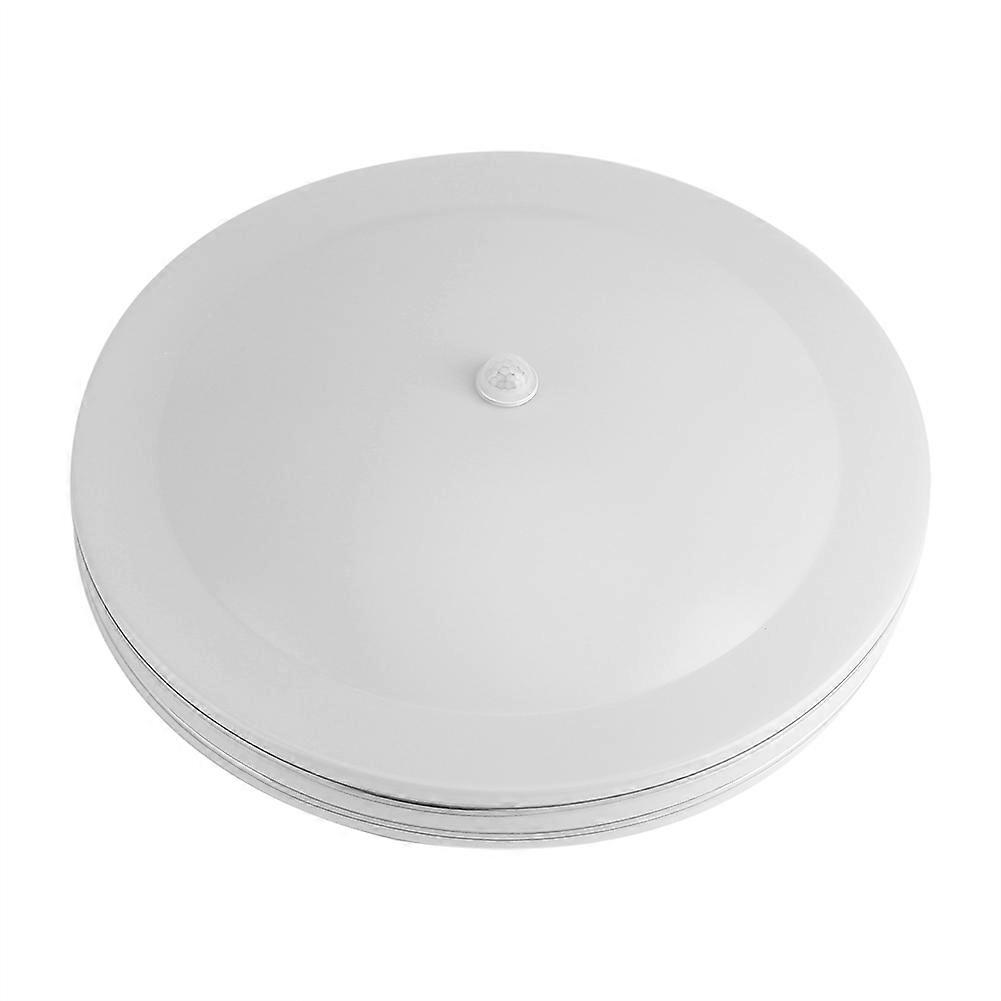 24W Round LED PIR Motion Sensor Ceiling Flush Mounted Lamp Indoor Security Light (Cool White)