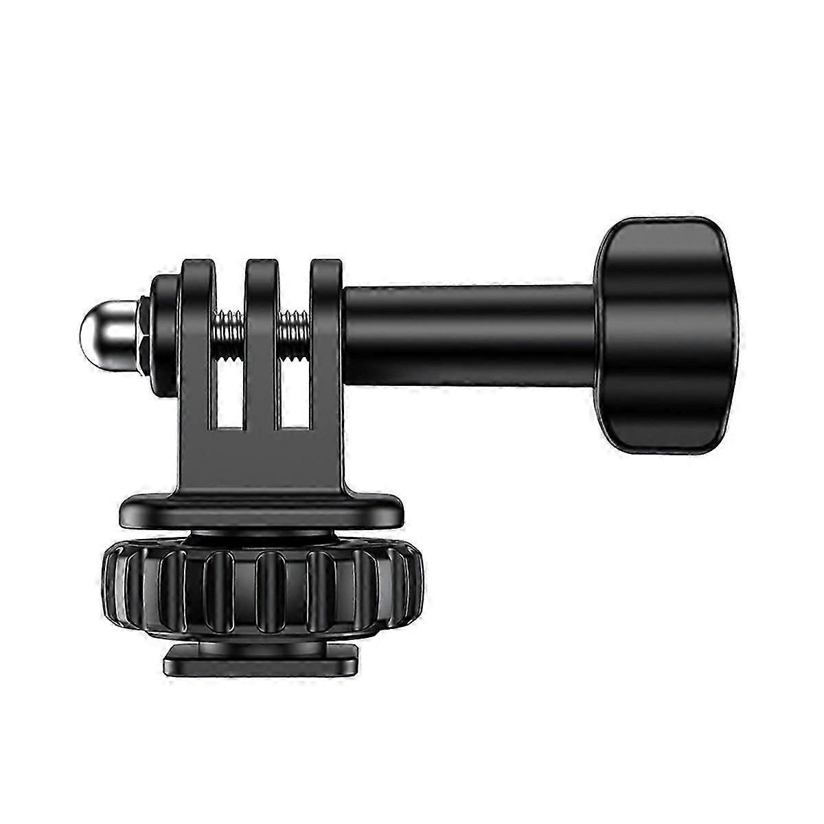 Action Camera Cold Shoe Adapter with 180 Adjustment, 1/4 Inch Screw Hole, suitable for Hero 12/11/10/9/8