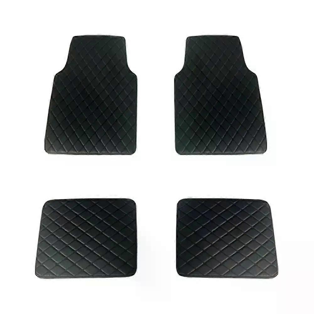 Auto-Fußmatten 4-teilig, universell, PU-Leder, wasserdicht, Auto-Fußpolster, Schutzteppich, Mattenset vorne und hinten, Autozubehör
