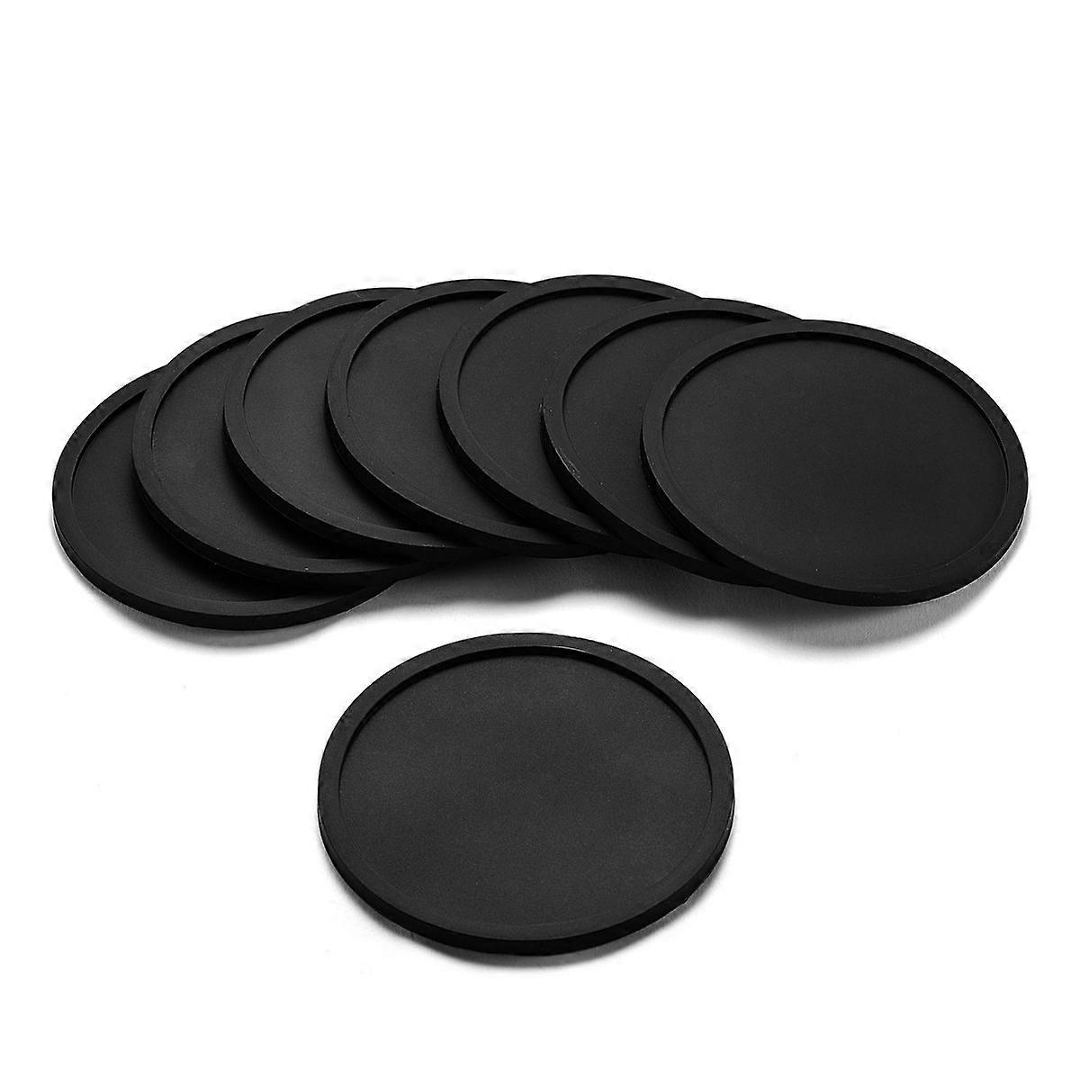 Silicone drink coasters set of 8, non-slip rubber