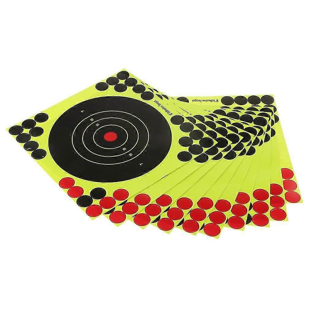 10pcs Shooting Target Paper Adhesive Splatter Sticker Reactive Shots Target